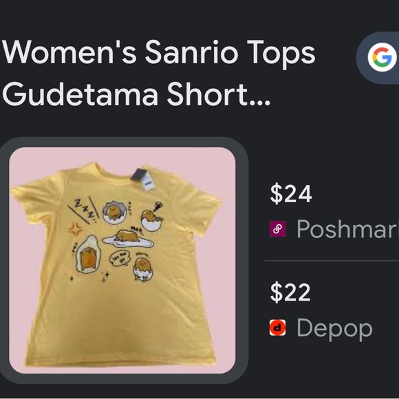 Gudetama Short Sleeve woman Sanrio shirts Yellow medium, large, X-Large and XXL. - Picture 2 of 6